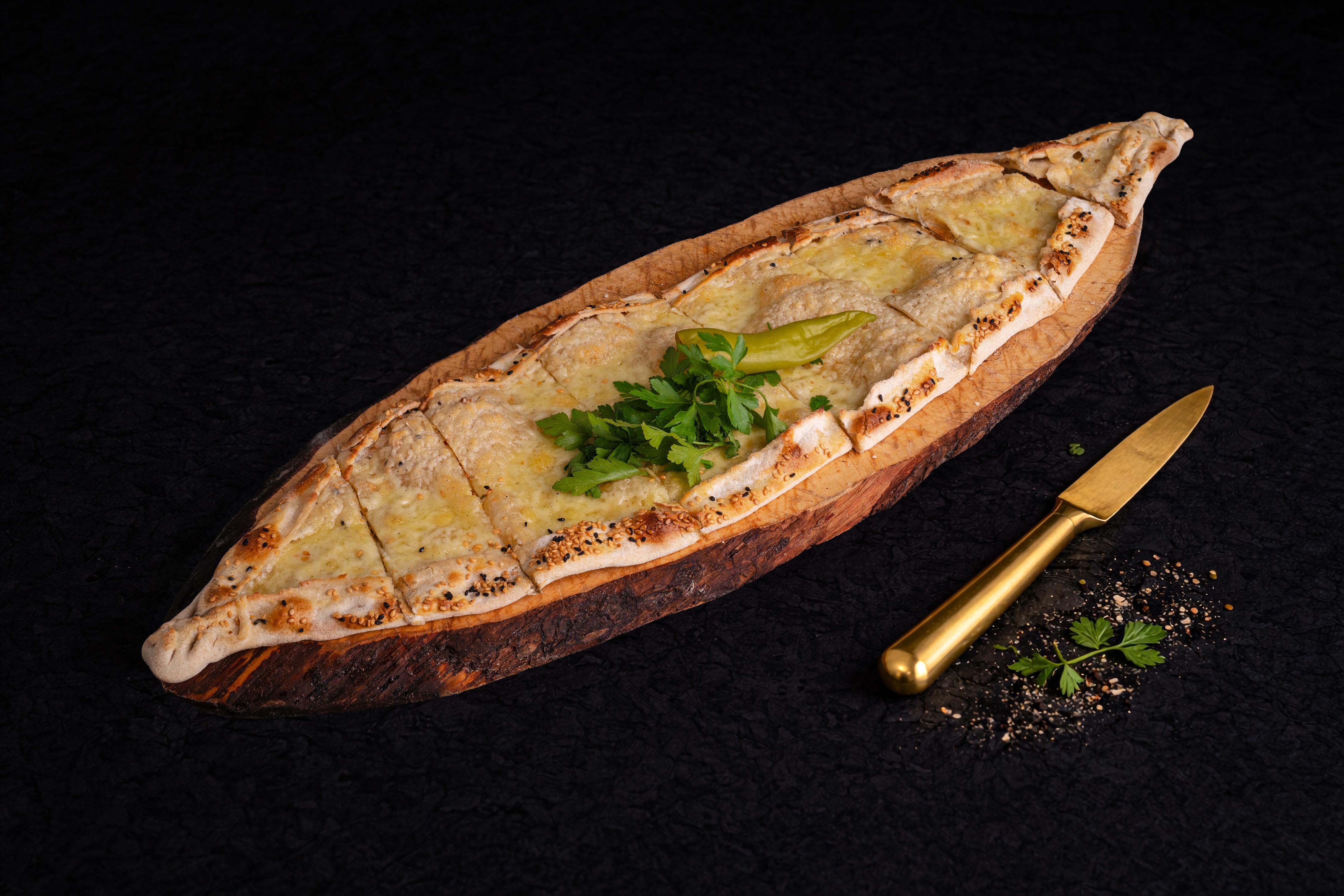 With kaşar cheese pide