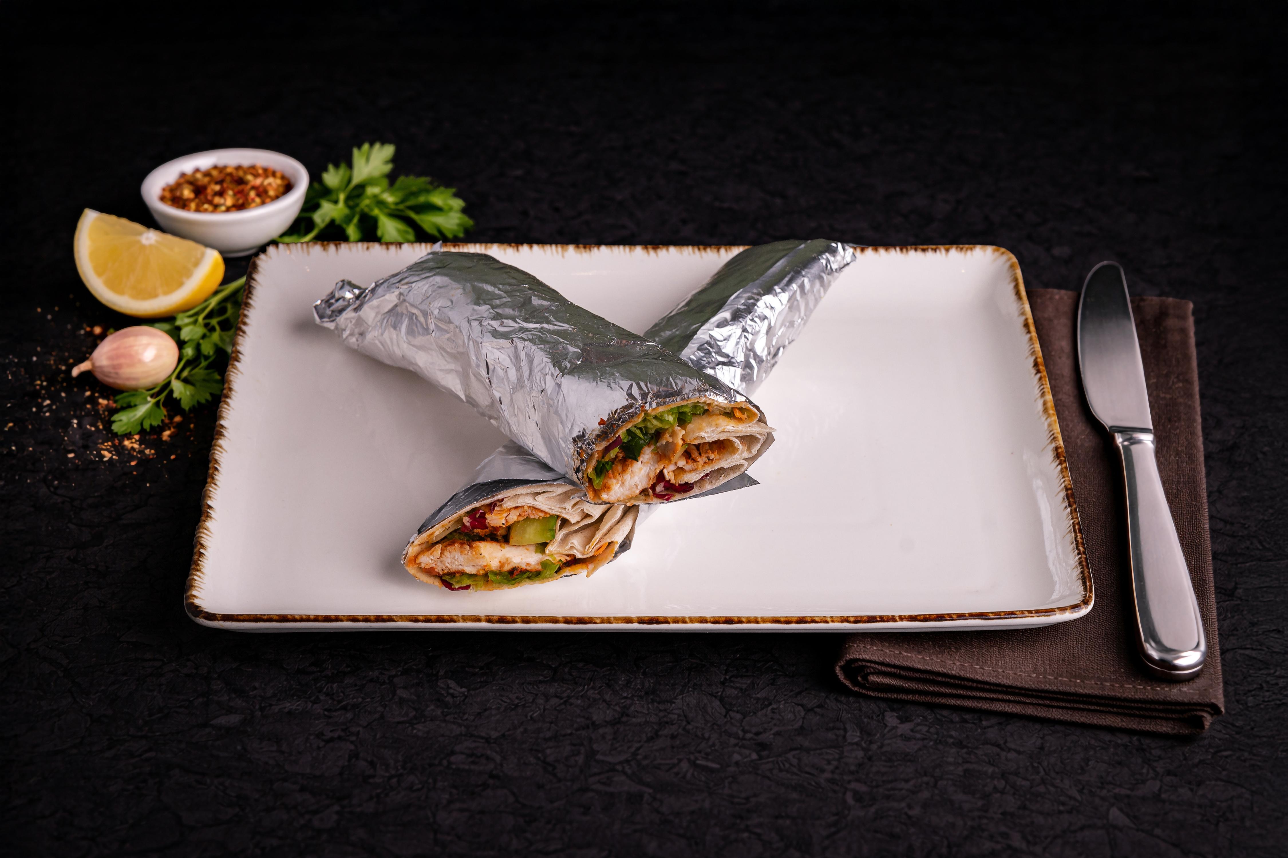 Chicken shish wrap