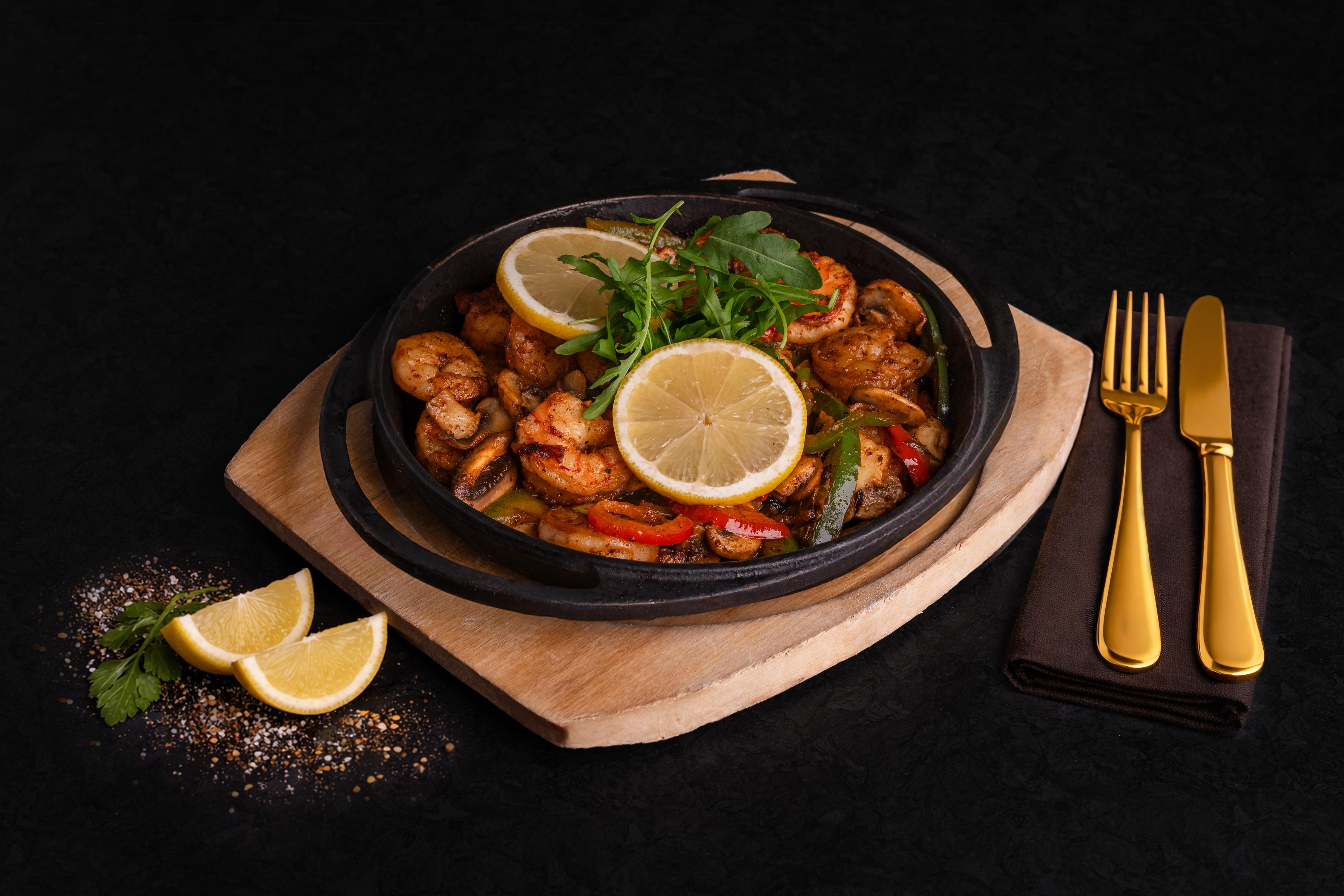 Pan-fried shrimp