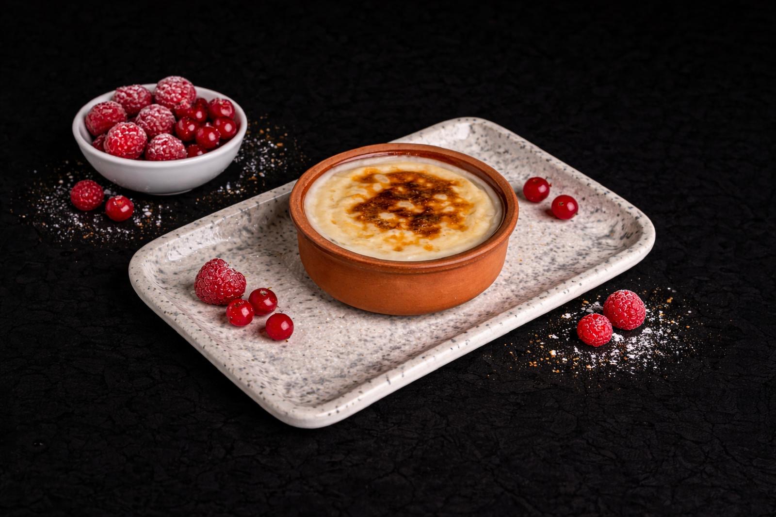 Baked rice pudding
