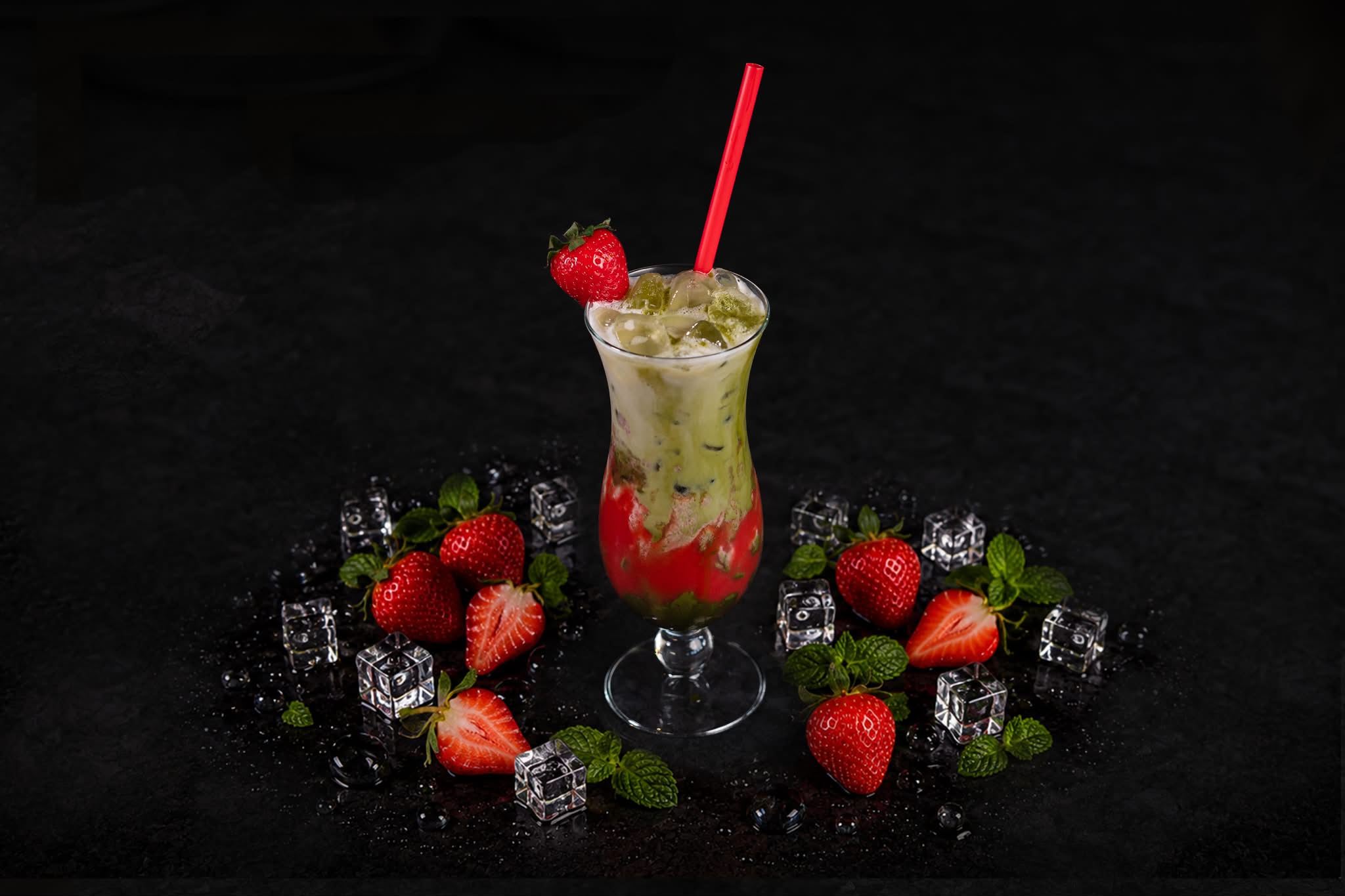 Iced matcha latte
